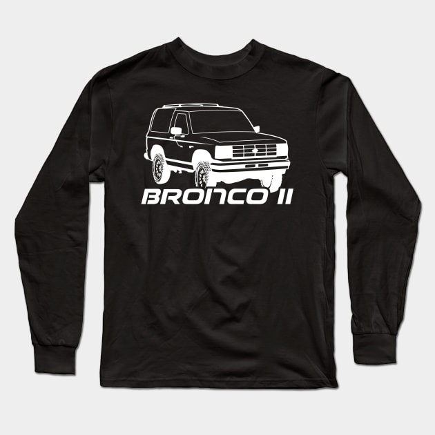 1989-1990 Ford Bronco II Black, with tires Long Sleeve T-Shirt by The OBS Apparel